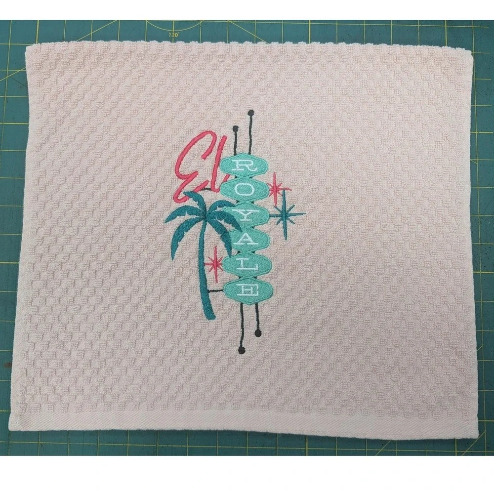 El Royal Hotel Mid-Century Modern 1950's Kitchen Bath Bar Tea Hand Towel
